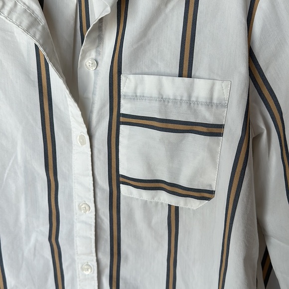 Eddie Bauer striped button up blouse - Picture 7 of 7